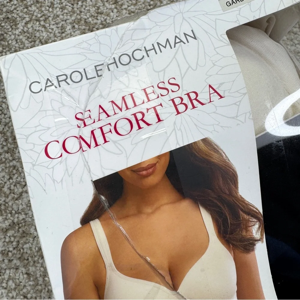Carole Hochman Seamless Comfort Bra 2 Pack Black and Cream Small - Picture 4 of 9